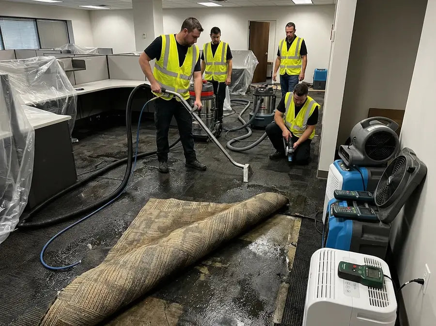 Water damage restoration in a Pasadena commercial building